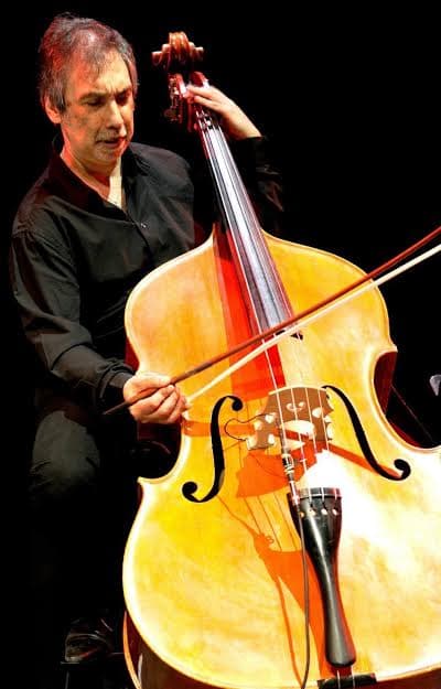 Michael Cretu performing on double bass